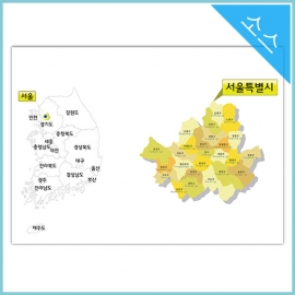 서울시 행정구역지도 (구경계) 일러스트 벡터파일