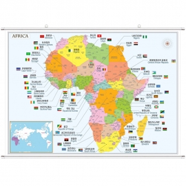아프리카지도 (국가별행정구역경계) 족자