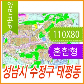 성남시 수정구 태평동 주소지도 (지번, 도로명주소 병행표기) 코팅