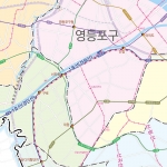 [이벤트상품] 서울시 행정구역지도 (도로경계) 2. 동경계 코팅 중형(150x105)